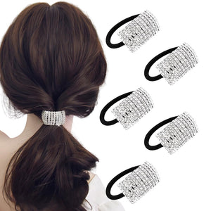 Diadema elástica Xiwstar con cristales para uso diario y peinados elegantes.