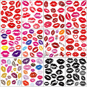 Tatuaje beso grande de XIYOKA para la piel, ideal para fiestas.