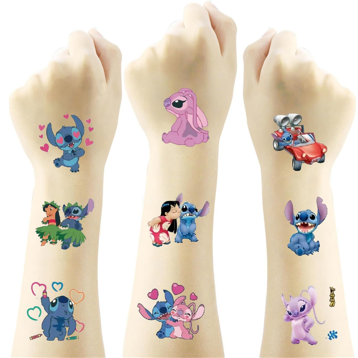 Tatuaje temporal Xjmjhy con dibujos lindos para fiestas y entretenimiento.