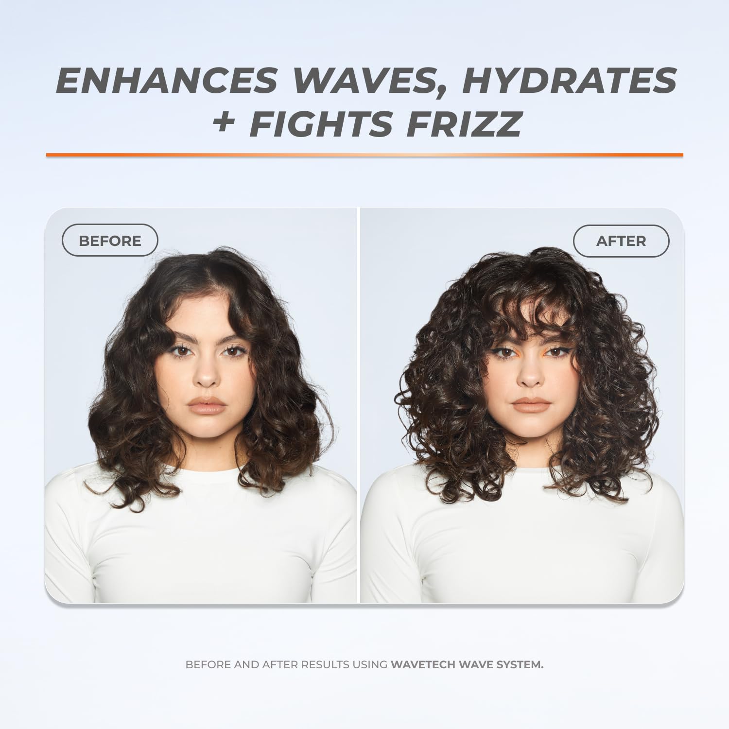 Ondas naturales definidas con XMONDO Hair Wavetech Shampoo, textura ligera.