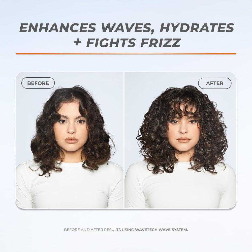 Ondas naturales definidas con XMONDO Hair Wavetech Shampoo, textura ligera.