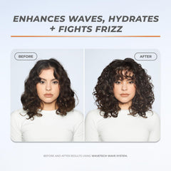 Ondas naturales definidas con XMONDO Hair Wavetech Shampoo, textura ligera.