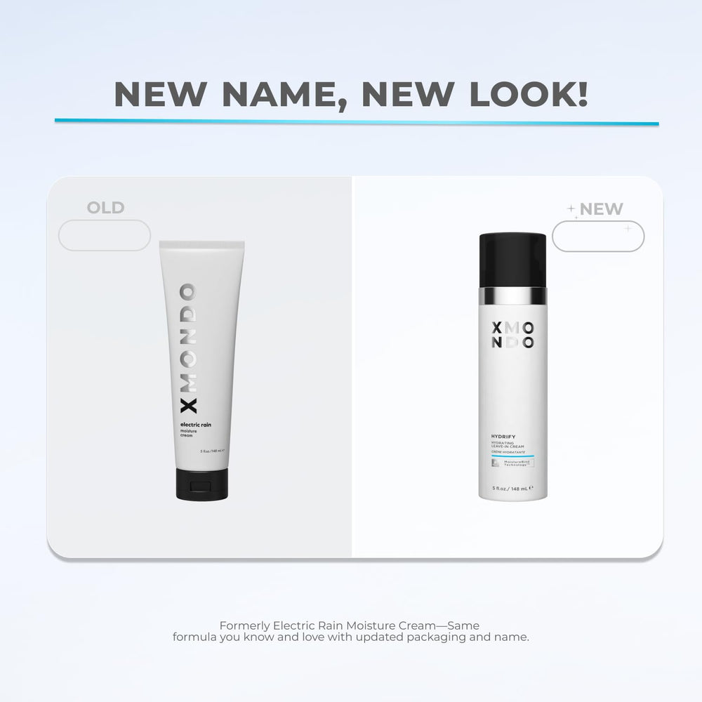 XMONDO Hidrify, detalle de cabello medio a puntas, hidratación que suaviza y reduce el encrespamiento