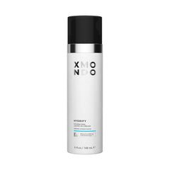 XMONDO Hidrify crema sin enjuague, enfoque en envase frontal, ofrece hidratación profunda y manejo suave
