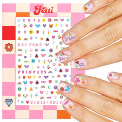 Pegatinas XO Fetti con mariposas y estrellas para manicura rápida en fiestas