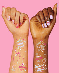 Tatuajes xo Fetti anillos diamante, brillo duradero para la fiesta.