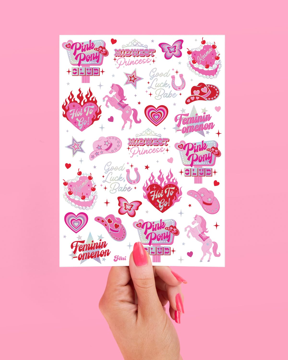 Tatuajes xo Fetti aplicación fácil con instrucciones claras.