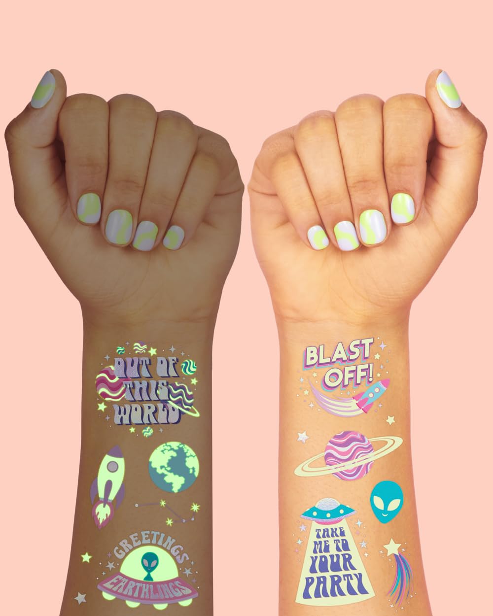Tatuaje alienígena de xo, Fetti para juego temático de exploradores