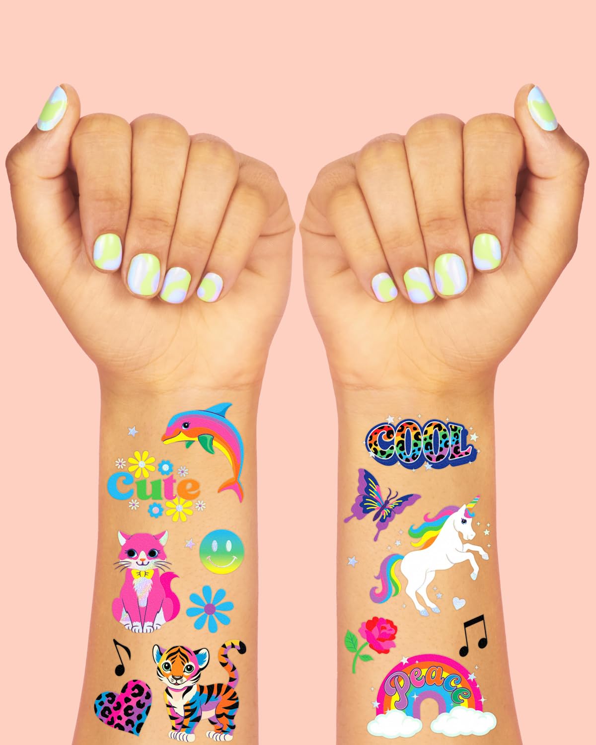 xo Fetti tatuaje neón mariposa para manualidad creativa