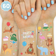 Tatuajes temporales XO Fetti para fiesta con acabado metalizado