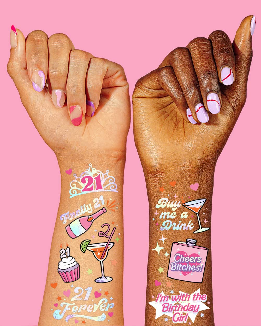 Tatuajes temporales XO Fetti para fiesta vaquera y discoteca, ideales para fotos.