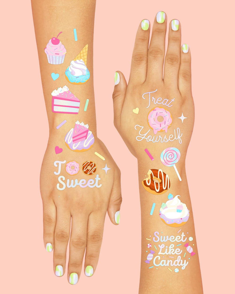Rebanadas de pastel irisadas de xo-fetti, ideales como detalle de fiesta.
