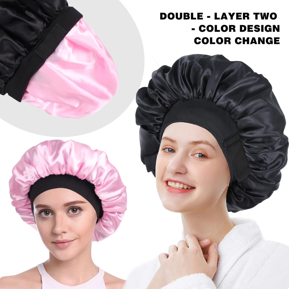XRACEPHOL bonete satén para cabello rizado protege durante la noche