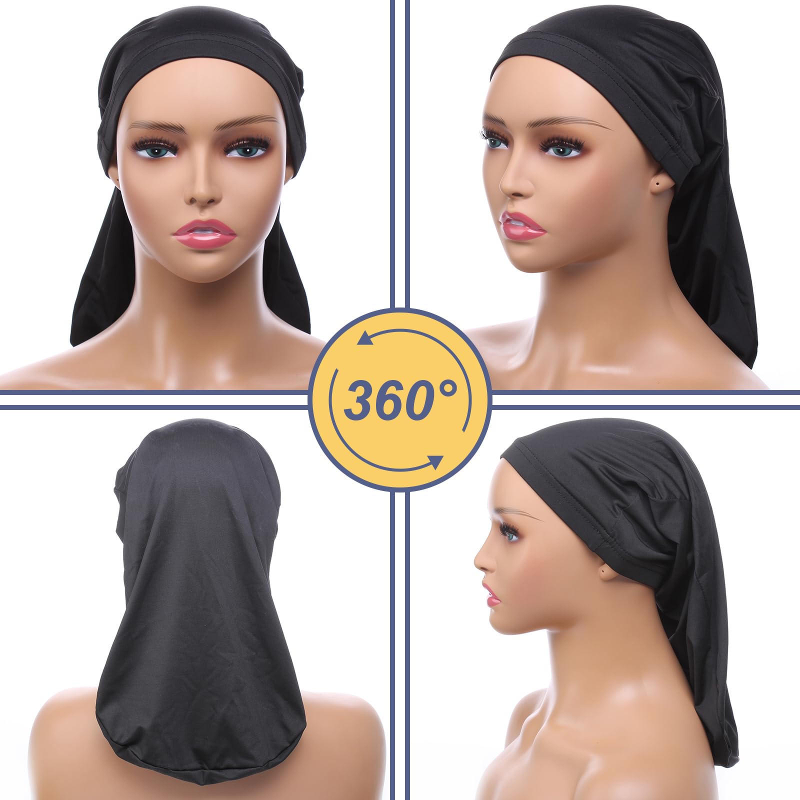 XTREND dreadlock cap negro empaque limpio y práctico