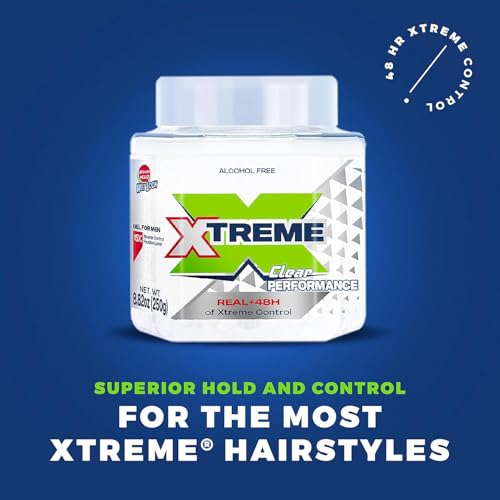 Xtreme gel claro para peinado, frasco 2, fijación estable y duradera