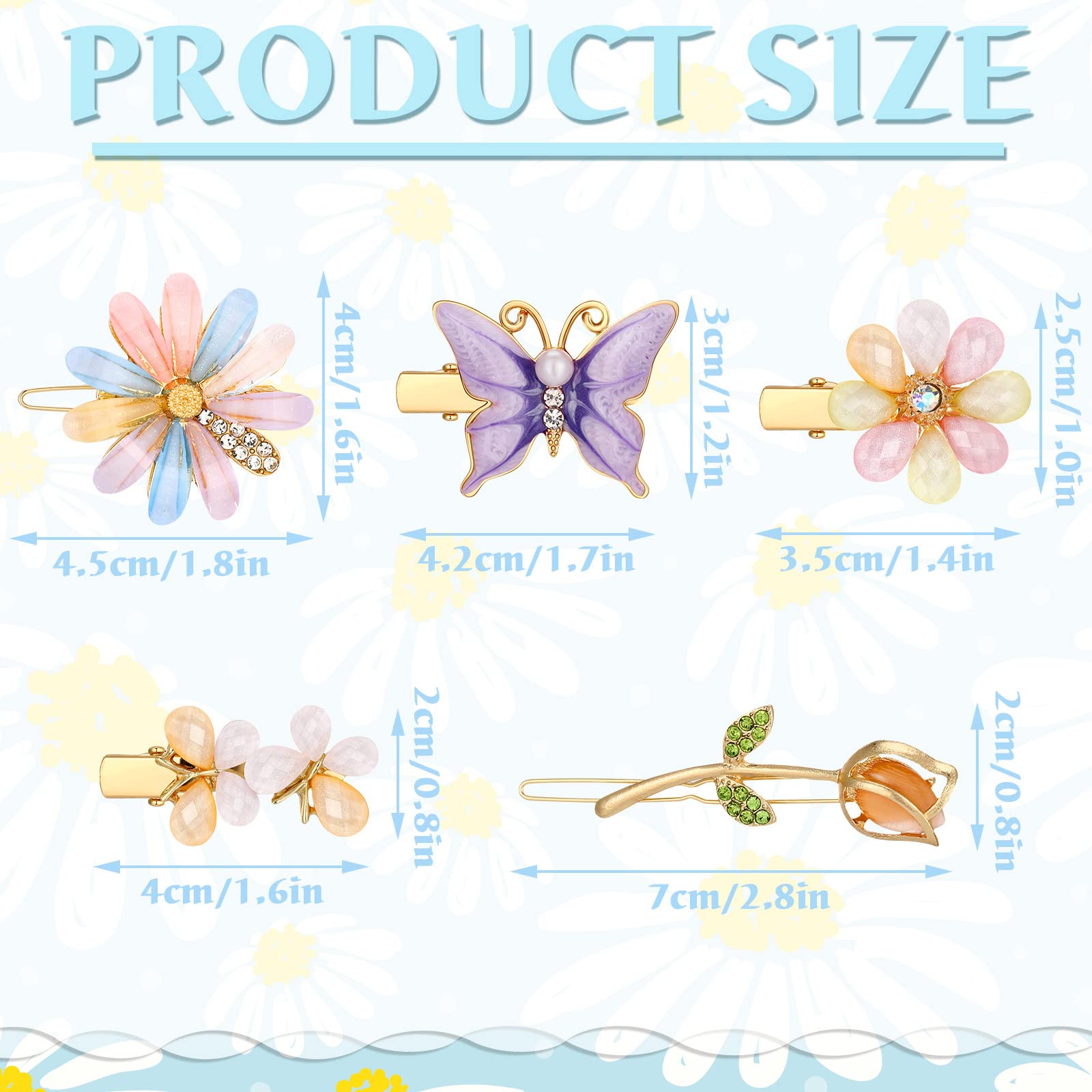 Pinza floral XunYee en tonos coloridos para completar atuendos elegantes.