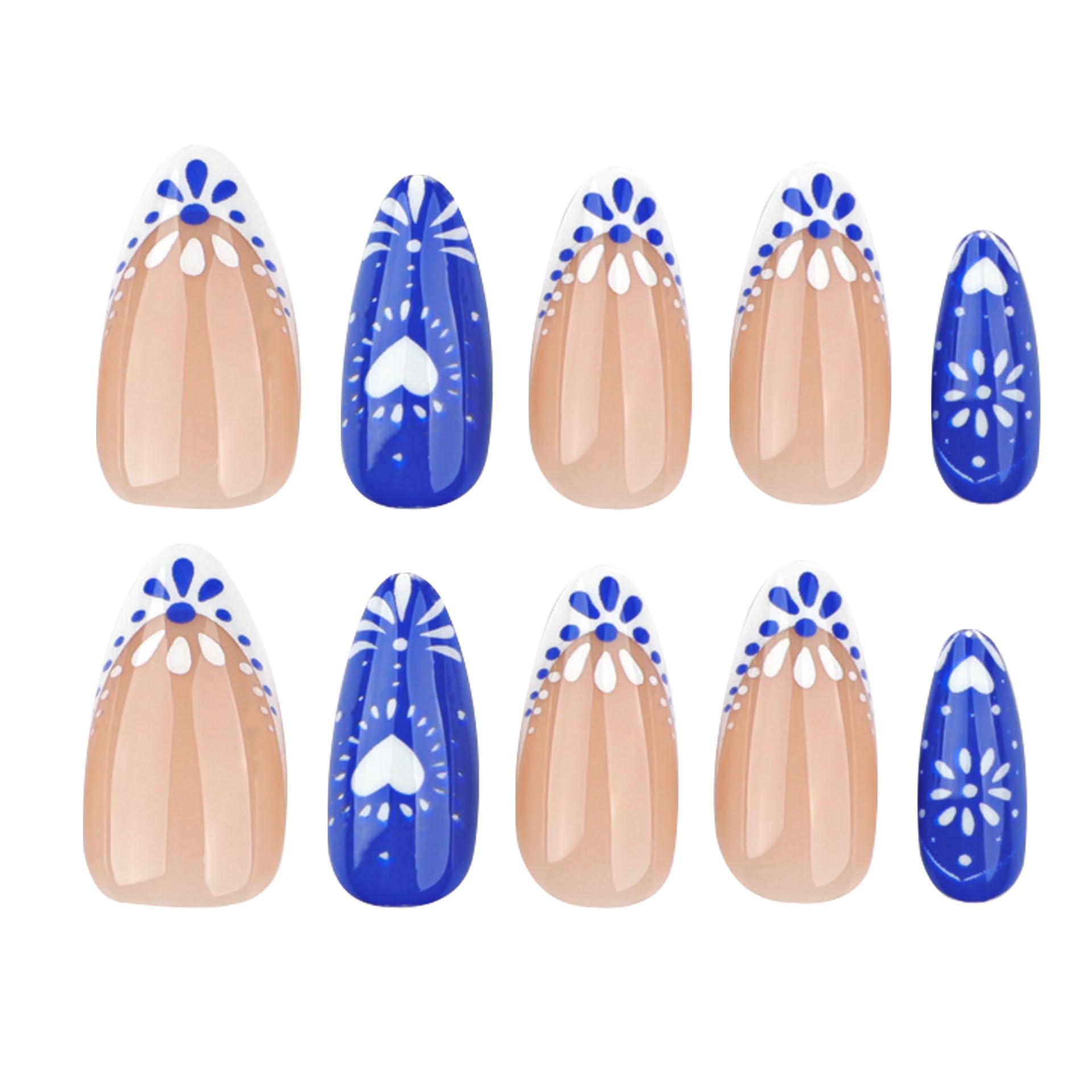 Uñas francesas XZMeiLun con punta corta para look clásico