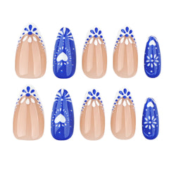 Uñas francesas XZMeiLun con punta corta para look clásico