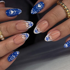 Uñas pegables XZMeiLun con forma de almendra para estilo rápido