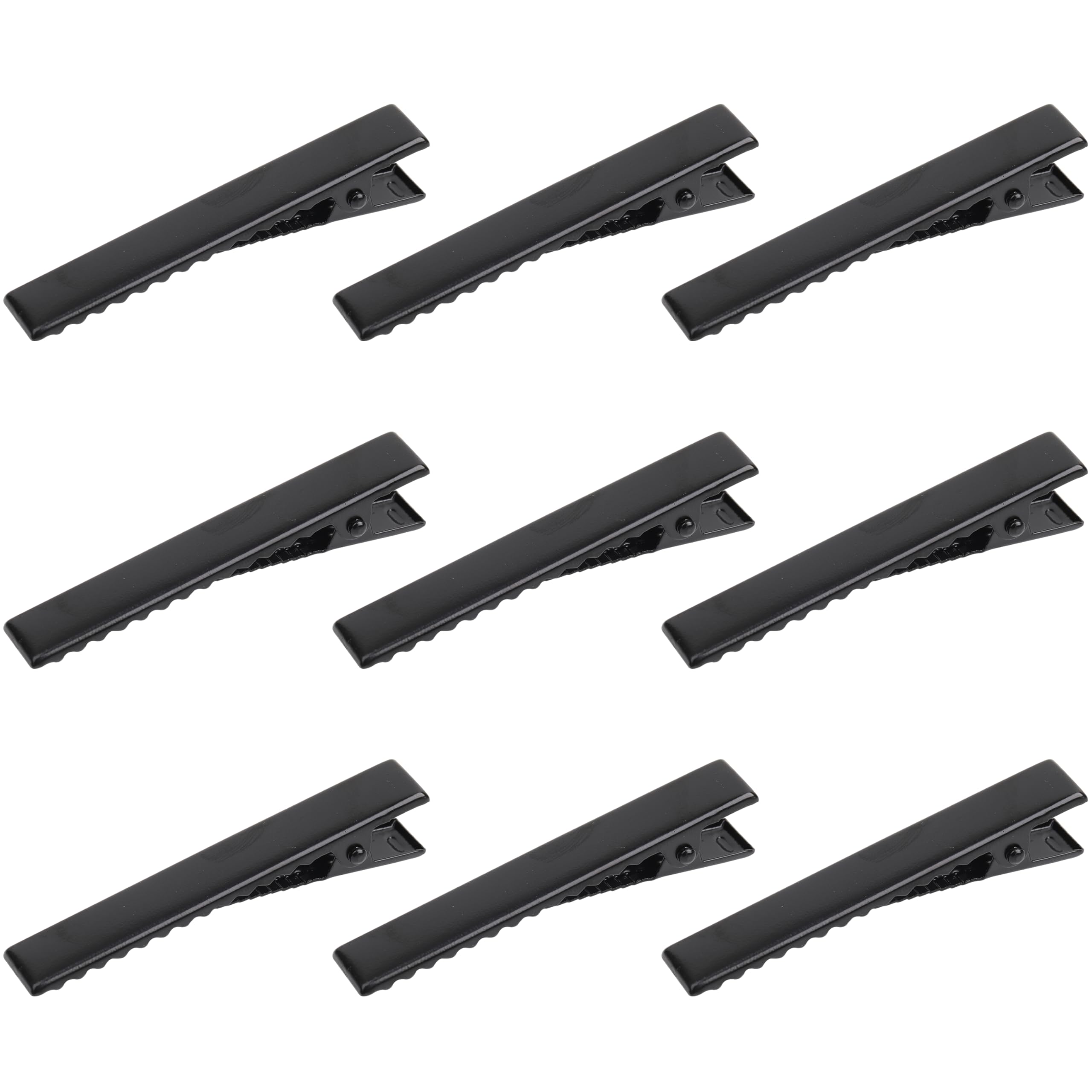 Pinza YAKA alligator negro con dientes, fijación suave sin enganchar el cabello
