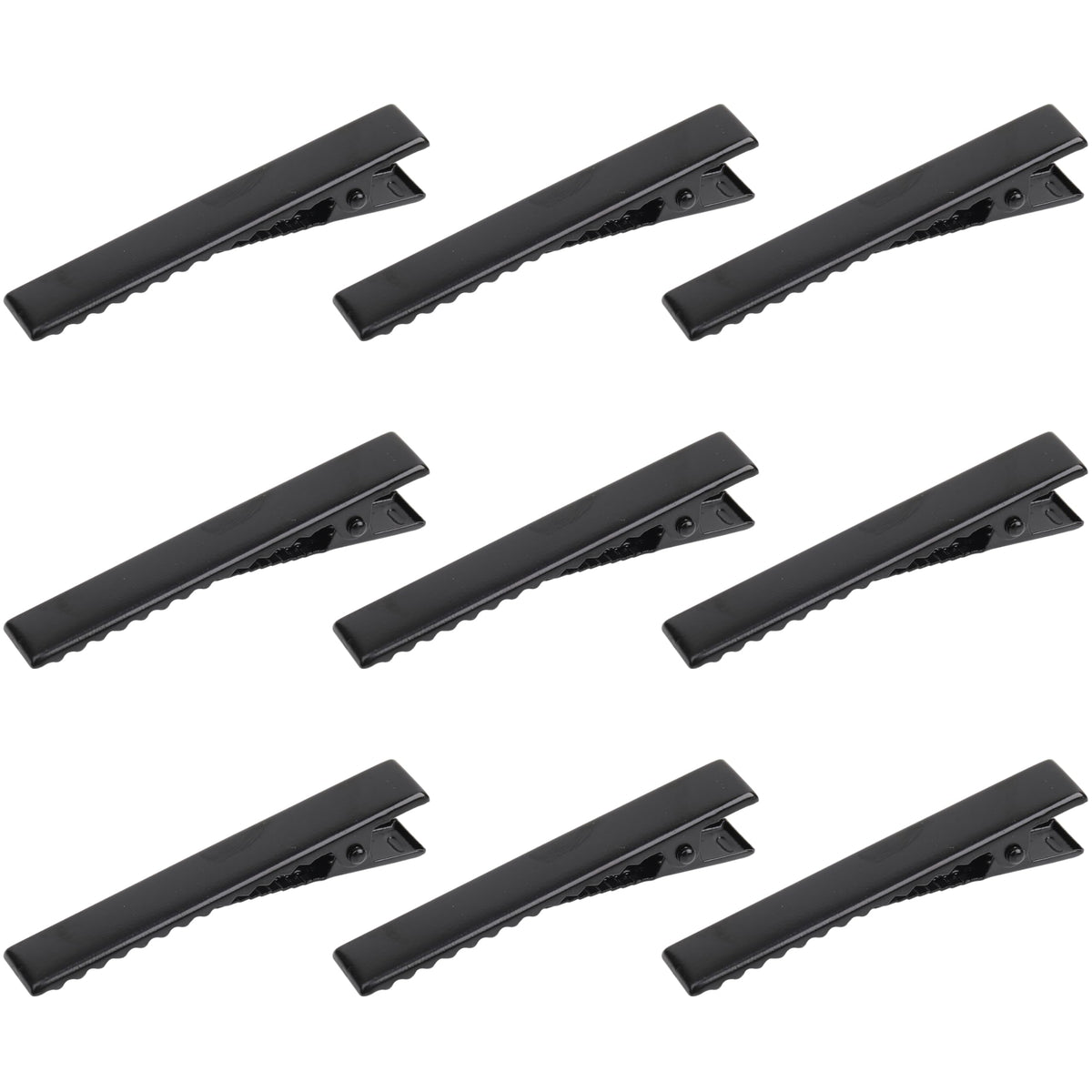 Pinza YAKA alligator negro con dientes, fijación suave sin enganchar el cabello