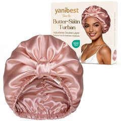 Yanibest bonet satin-ajustable protege el cabello durante el sueño y reduce el frizz.