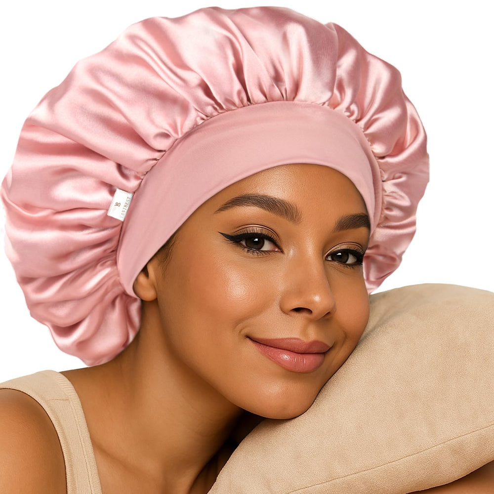 Gorro de seda Yanibest para dormir, con doble capa que protege el cabello durante la noche.