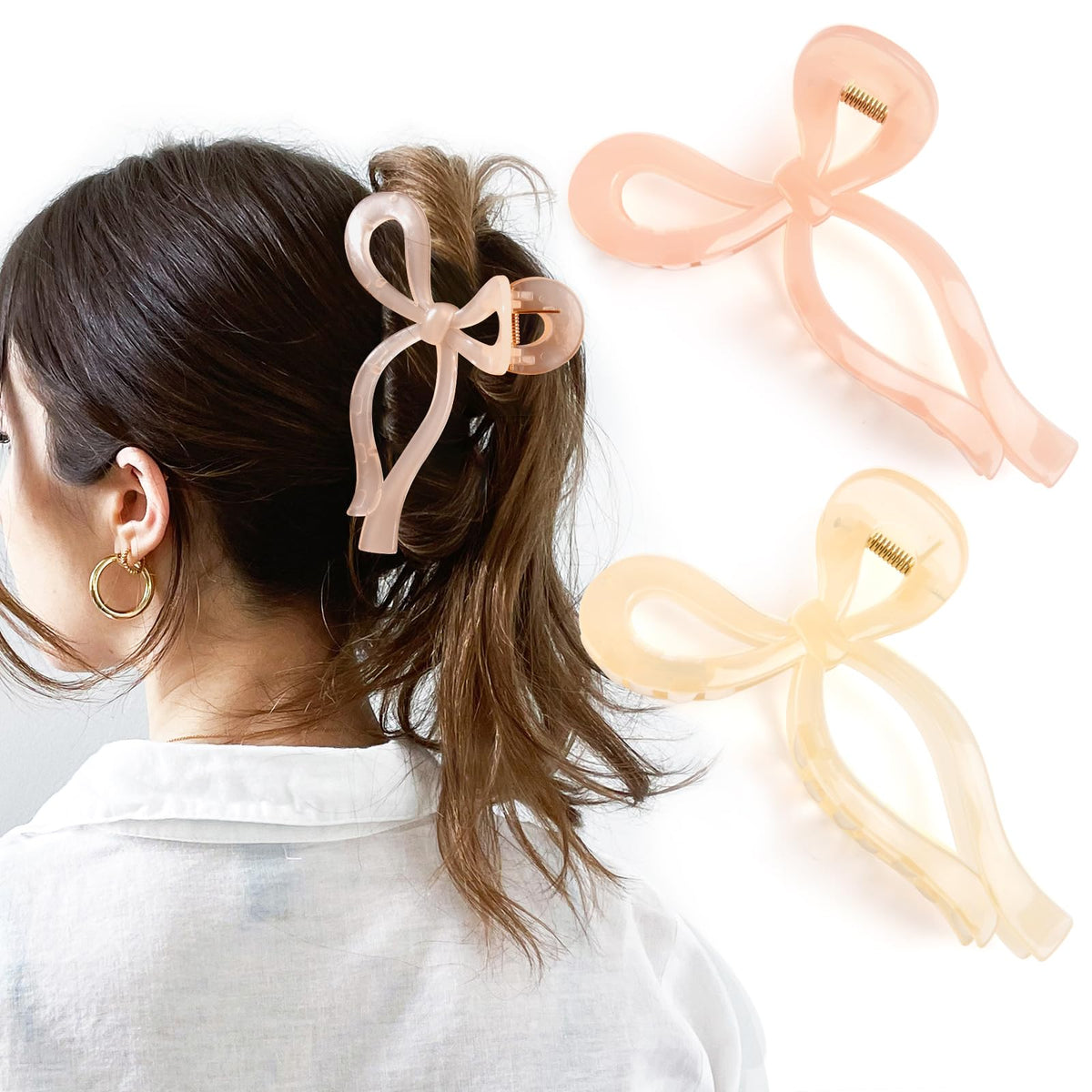 Yanibest clip cabello con lazo grande, sujeción segura para peinados rápidos.