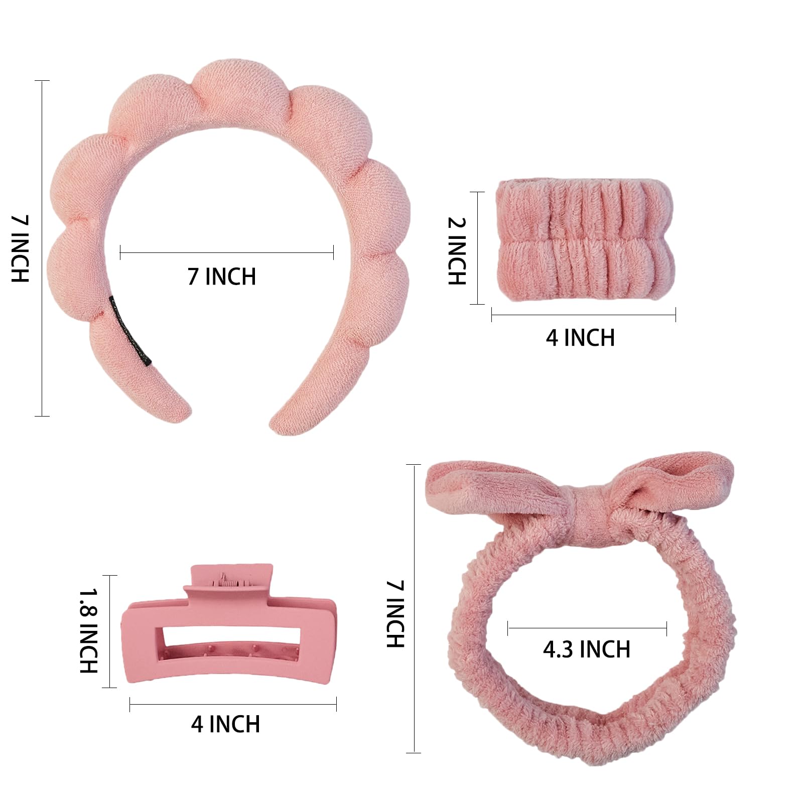 Yaqulen set spa 7 piezas, materiales suaves y absorbentes para el cuidado diario