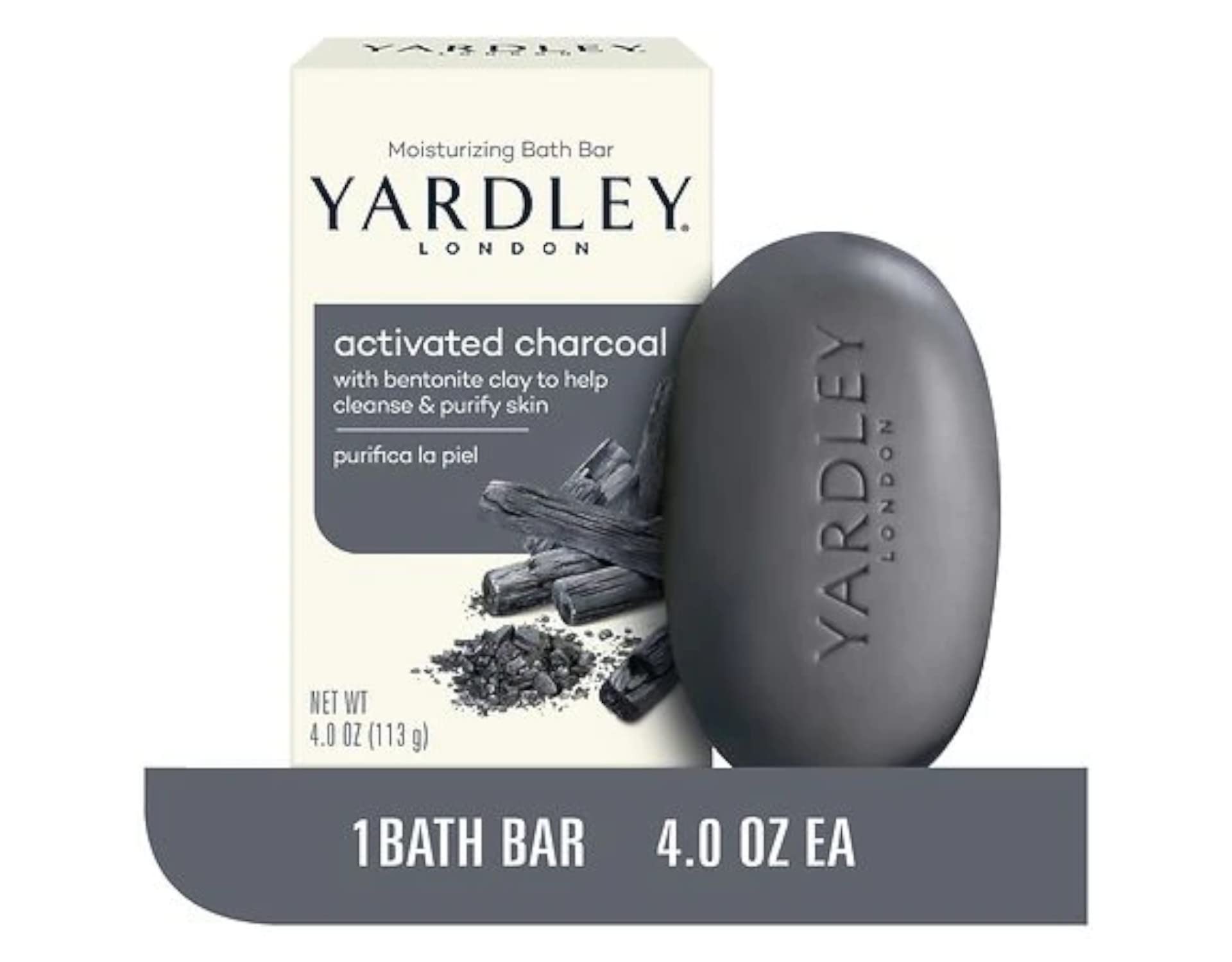 Textura suave de la barra Yardley para limpieza delicada.