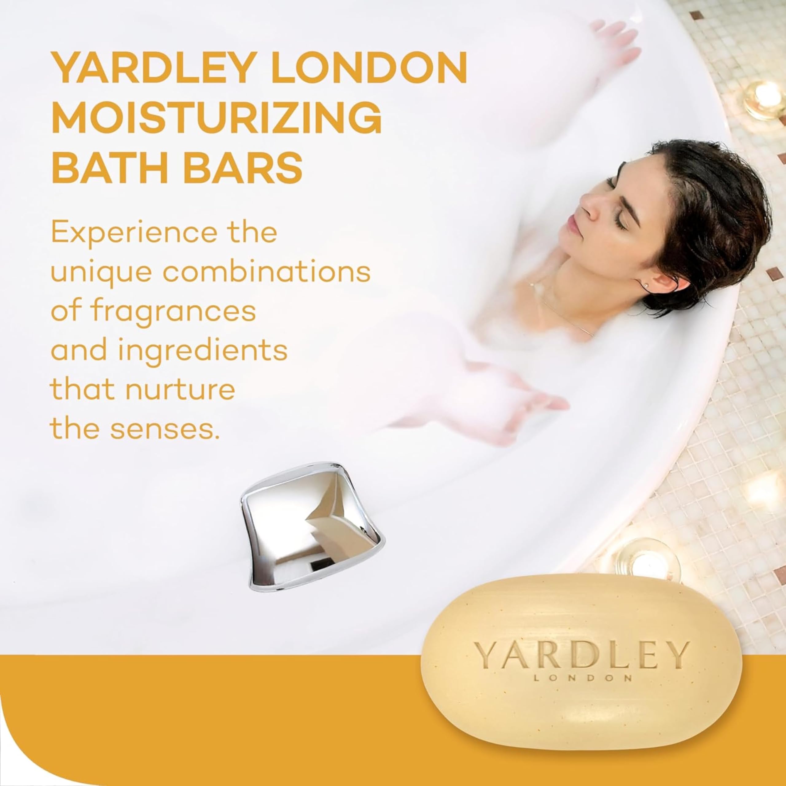 Yardley London barra hidratante avena almendra, aroma suave que relaja durante la rutina.