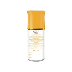 Yardley London English Blossom desodorante rodillo textura seca para secado rápido.