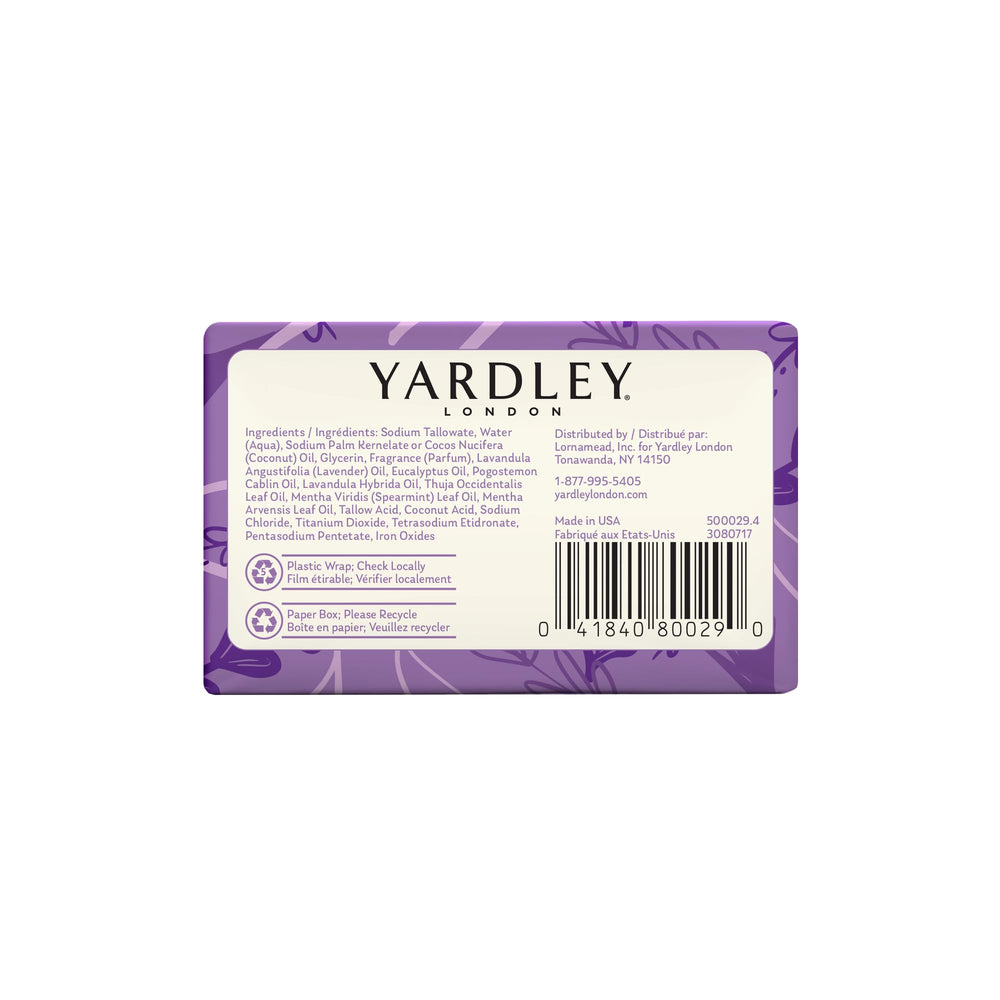Extractos de lavanda natural en Yardley London para un aroma suave y relajante.