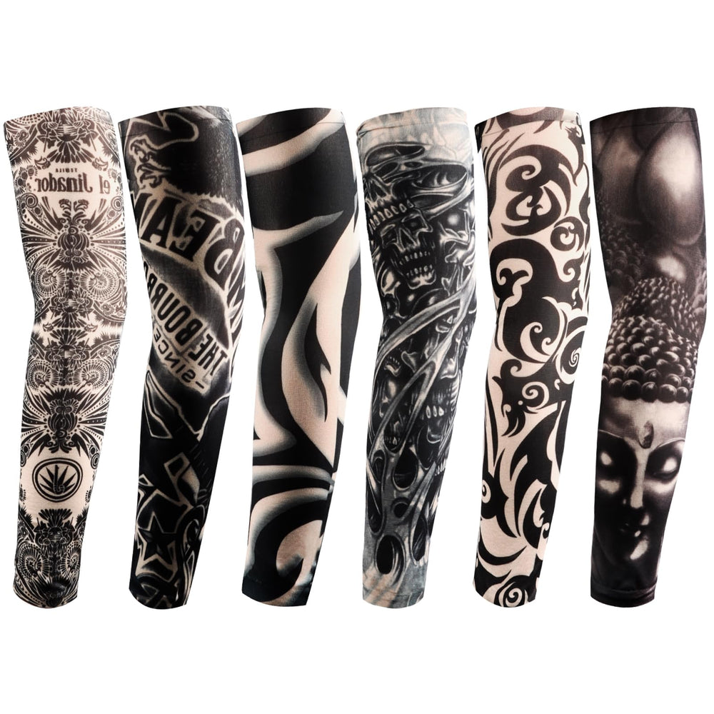 Manga de tatuaje falso YARIEW con acabado realista para cubrir brazos rápidamente.