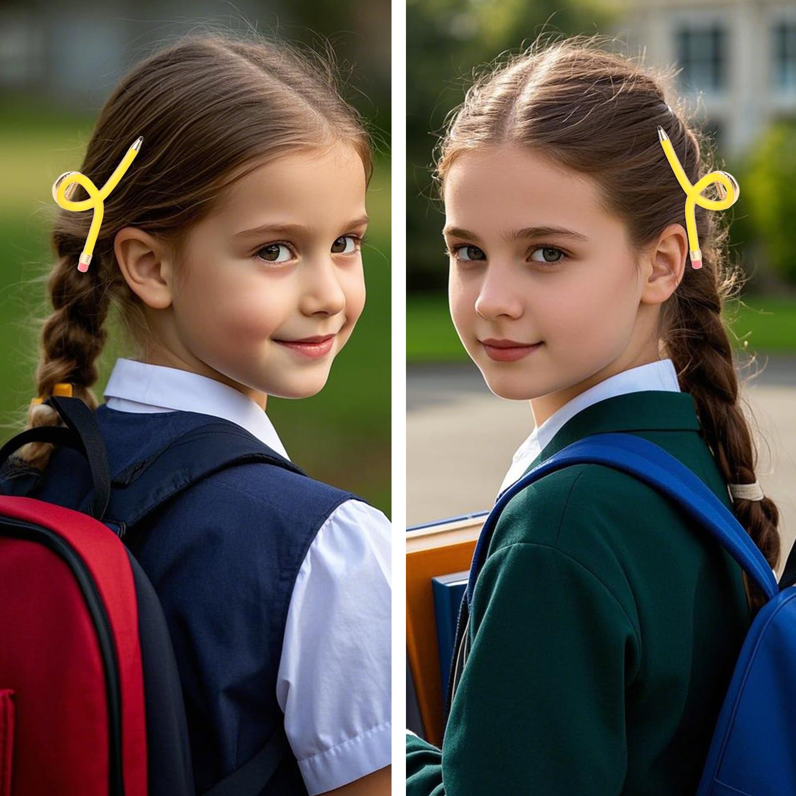 Accesorio escolar: pinzas lápiz YARIEW para looks dinámicos en clase.