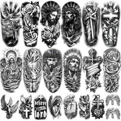 Yazhiji 77 hojas tatuaje cristiano escena principal ideal para cosplay y eventos