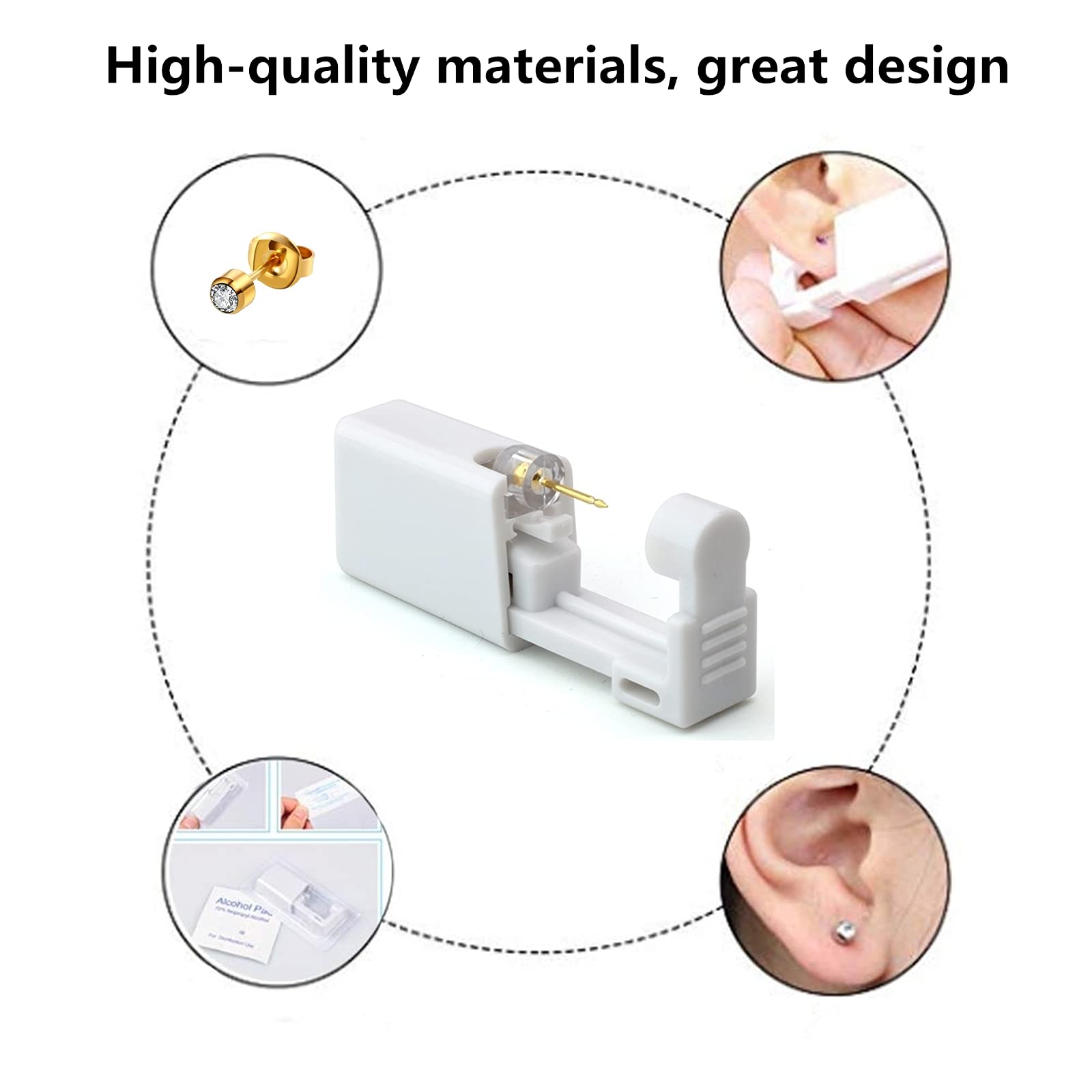 YWDKJGS pendientes-oro-4mm: confortables y brillantes para uso diario.