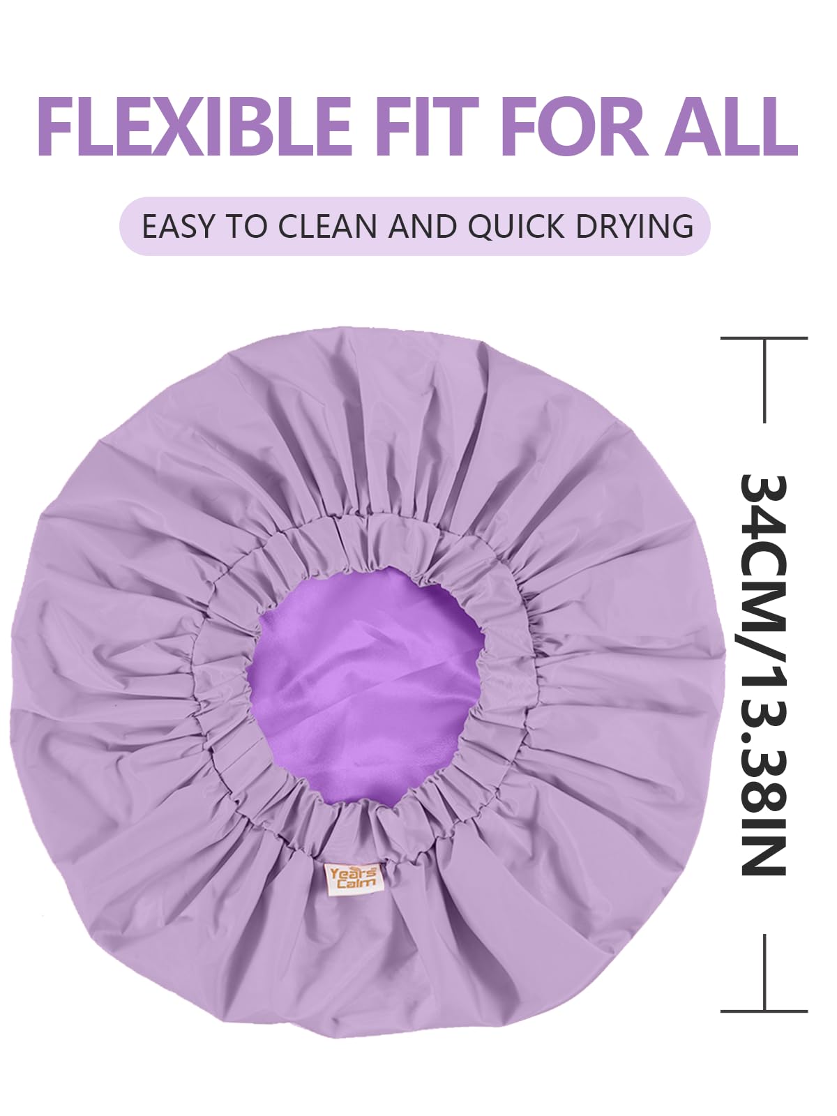 Diseño de doble capa impermeable mantiene el cabello seco y limpio.