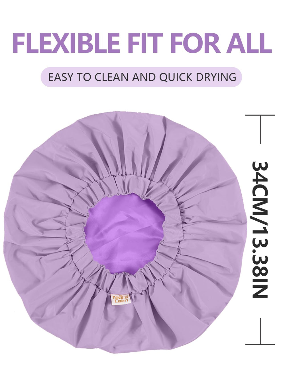 Diseño de doble capa impermeable mantiene el cabello seco y limpio.