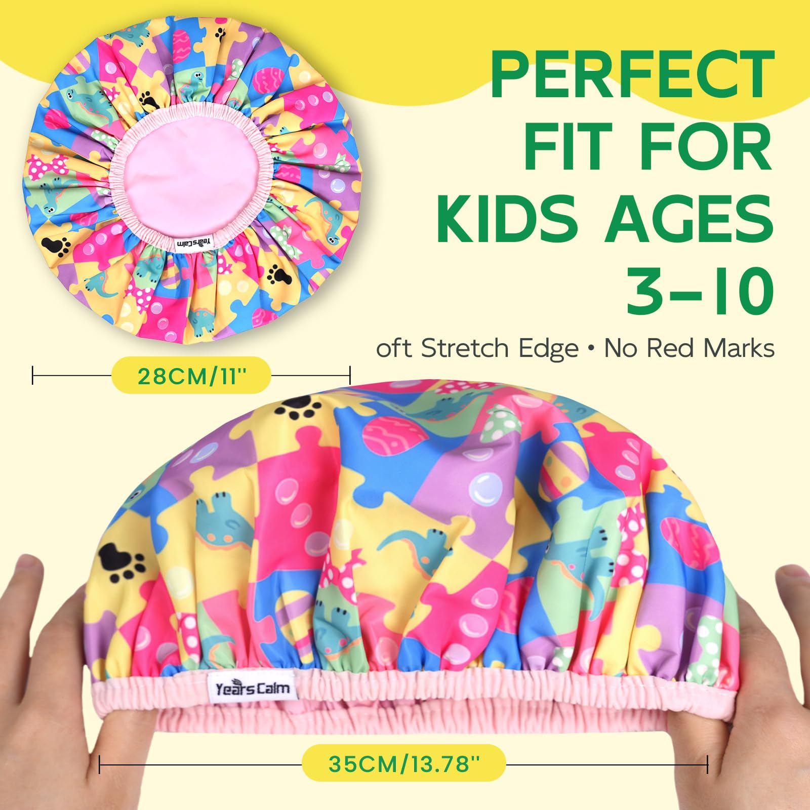 Years calm cap infantil con estampado gato, perfecto para personalizar la hora del baño.
