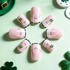 Yefiuo uñas postizas Frances blanco, acabado brillante para manicure rápida.