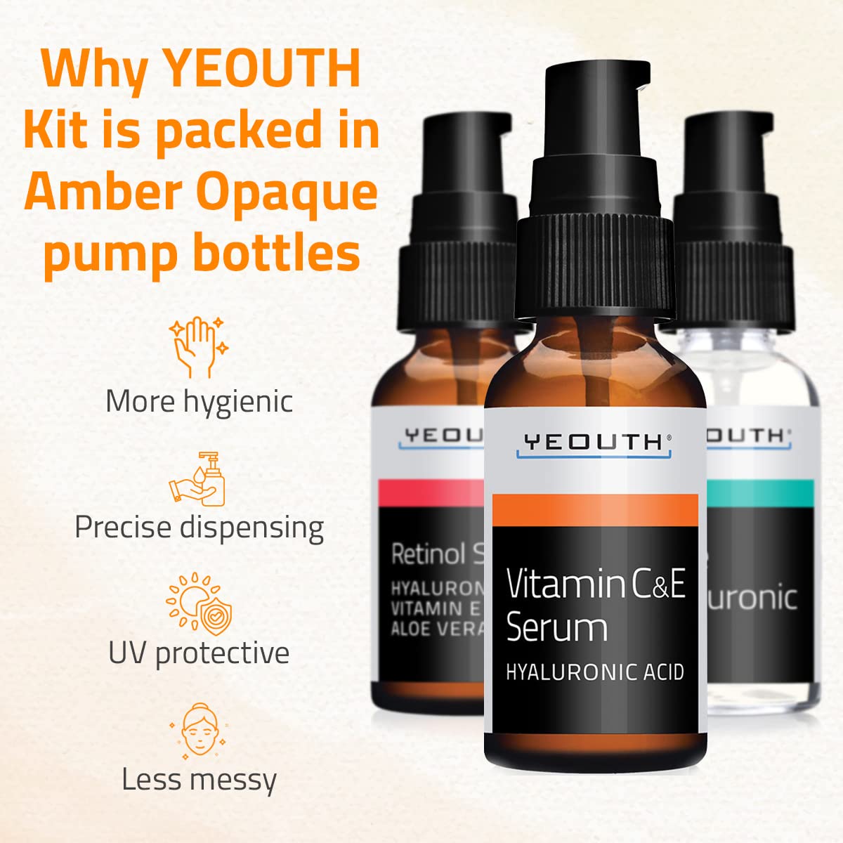 YEOUTH Día: Vitamina C para rostro; brillo natural y tono uniforme.
