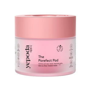 Yepoda Porefact Pad: disco exfoliante con agua de rosas para exfoliar poros