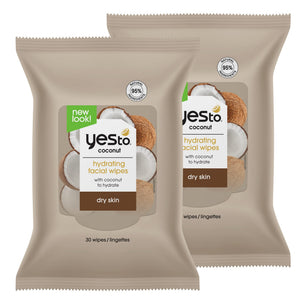 Yes To Coconut: toallitas faciales en empaque doble para limpieza rápida