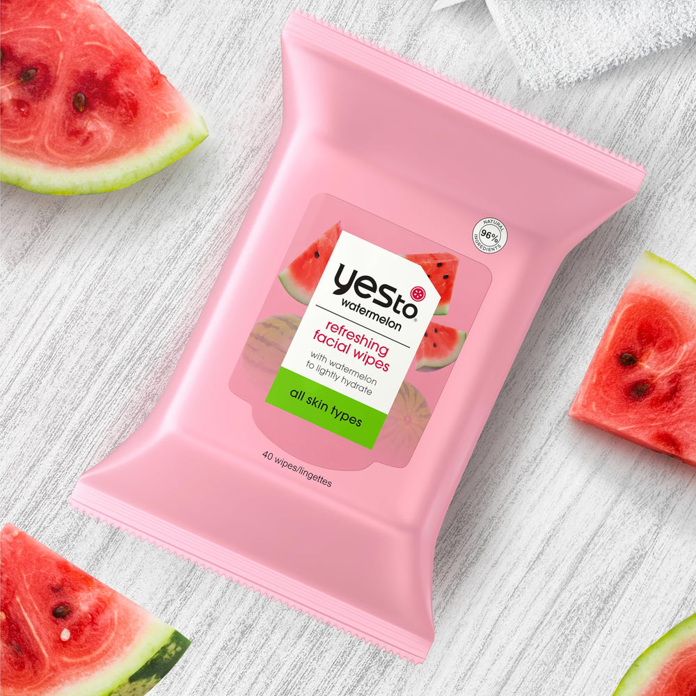 Yes To Face Wipes, aloe vera para calma y suavidad en la piel.