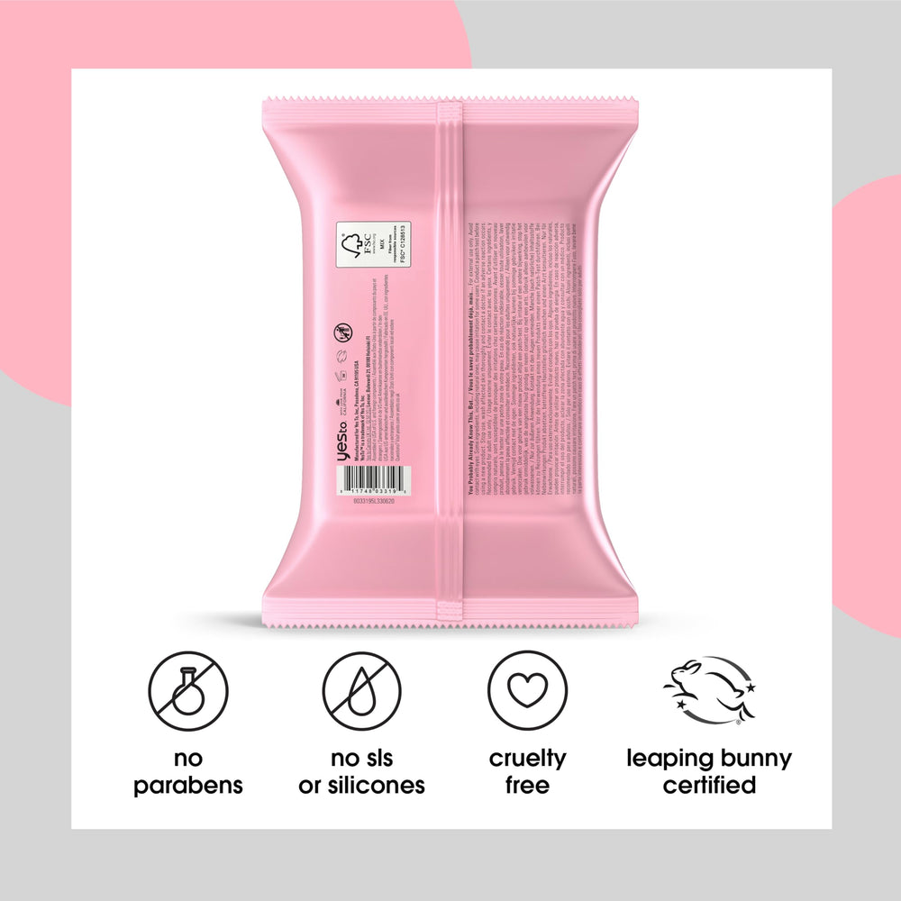 Yes To Face Wipes, extracto de melon para piel revitalizada.