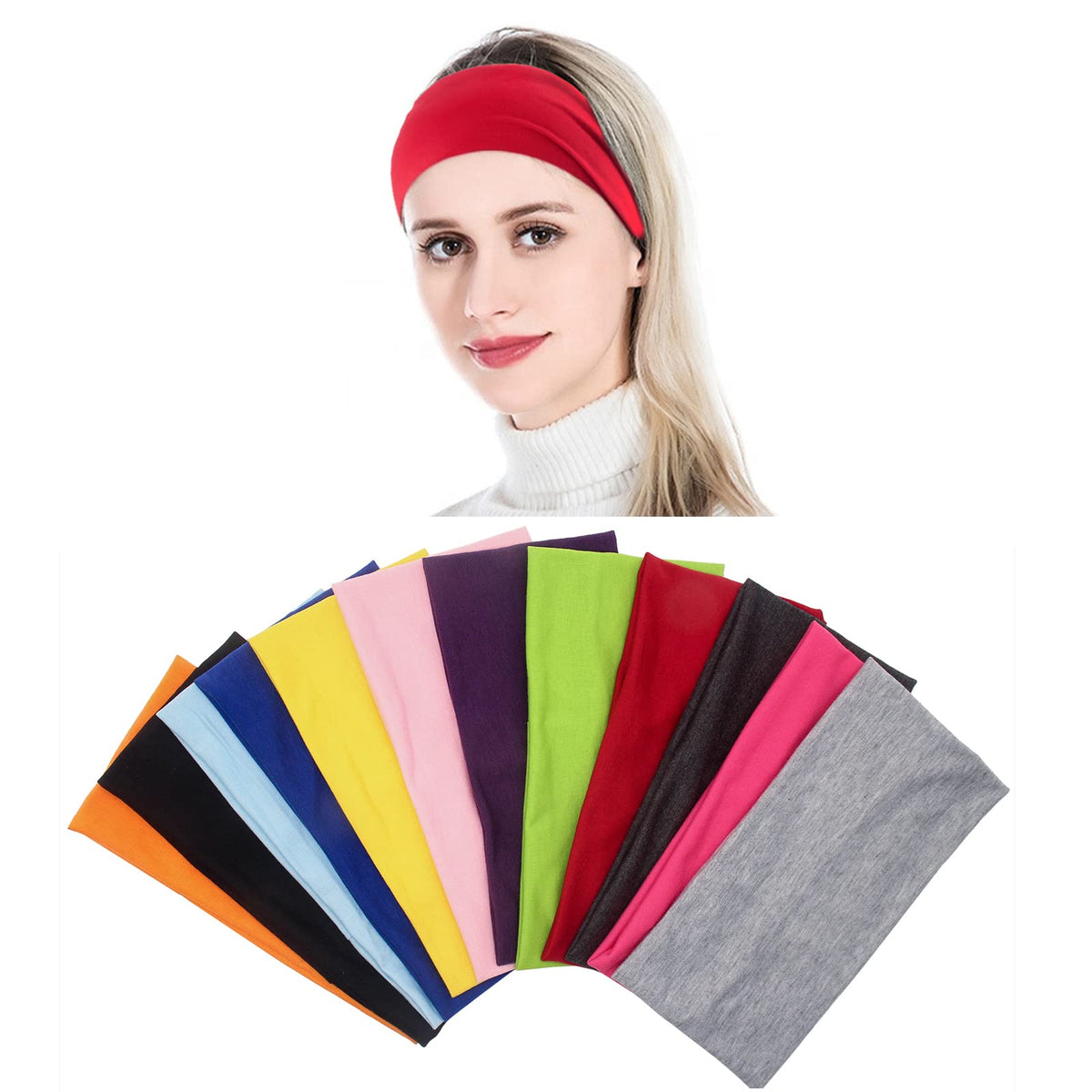 yeshan bandana deportiva de 5 pulgadas en algodón elástico, ideal para entrenamientos