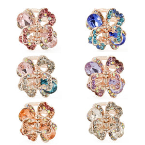 Pinza Yeshan con cristal en forma de mariposa para peinados elegantes.