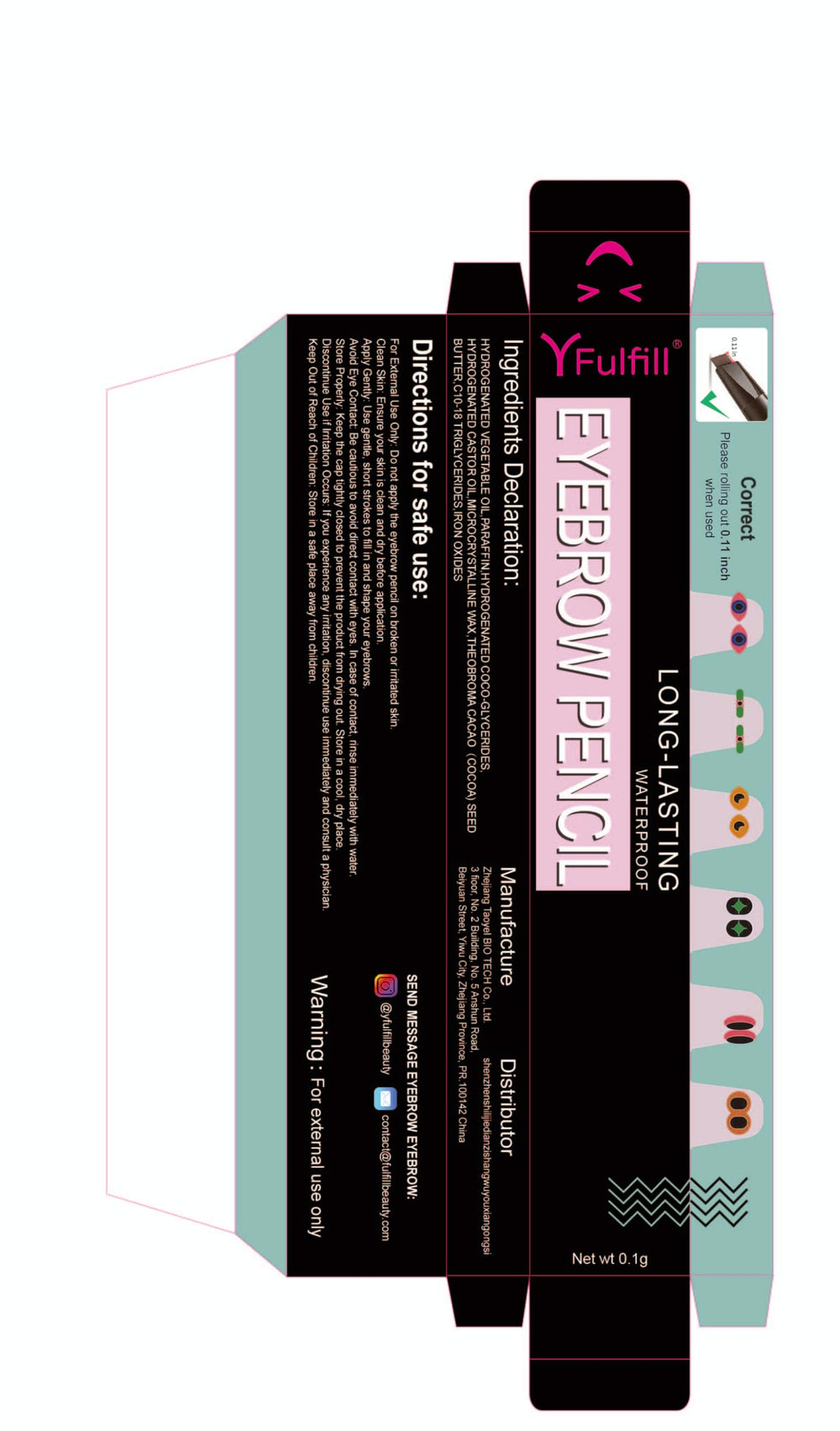 Navaja para cejas incluida en el set de YFulfill para un acabado perfecto