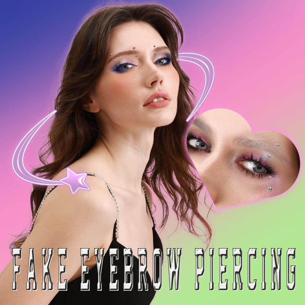 Gemas YGDZ para cejas, piercings falsos con colocación precisa.